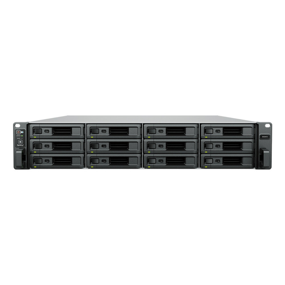 SYNBT043788 SA3410 NAS Rack 12emp. 2.1 2.7GHz 8 Coeurs 16Go 4LAN GbE 2 10GbE USB3 1 exp.