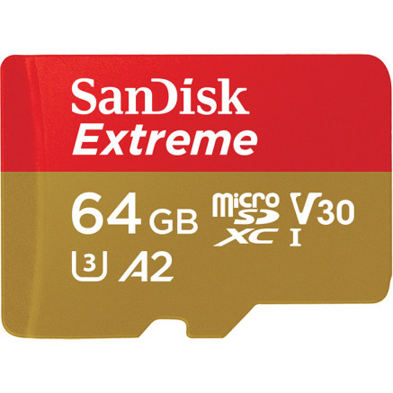 SANMF040994 SANDISK EXTREME MICROSDXC 64GB SD ADAPTER