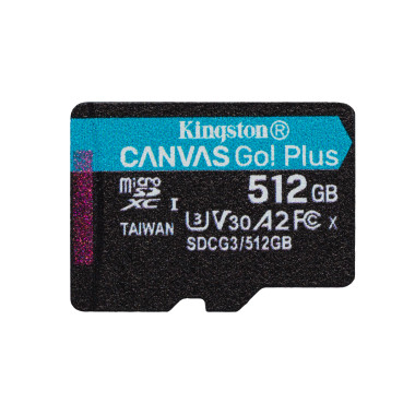 KNGMF038667 KINGSTON 512GB microSDXC Canvas Go Plus 170R A2 U3 V30 Card + ADP