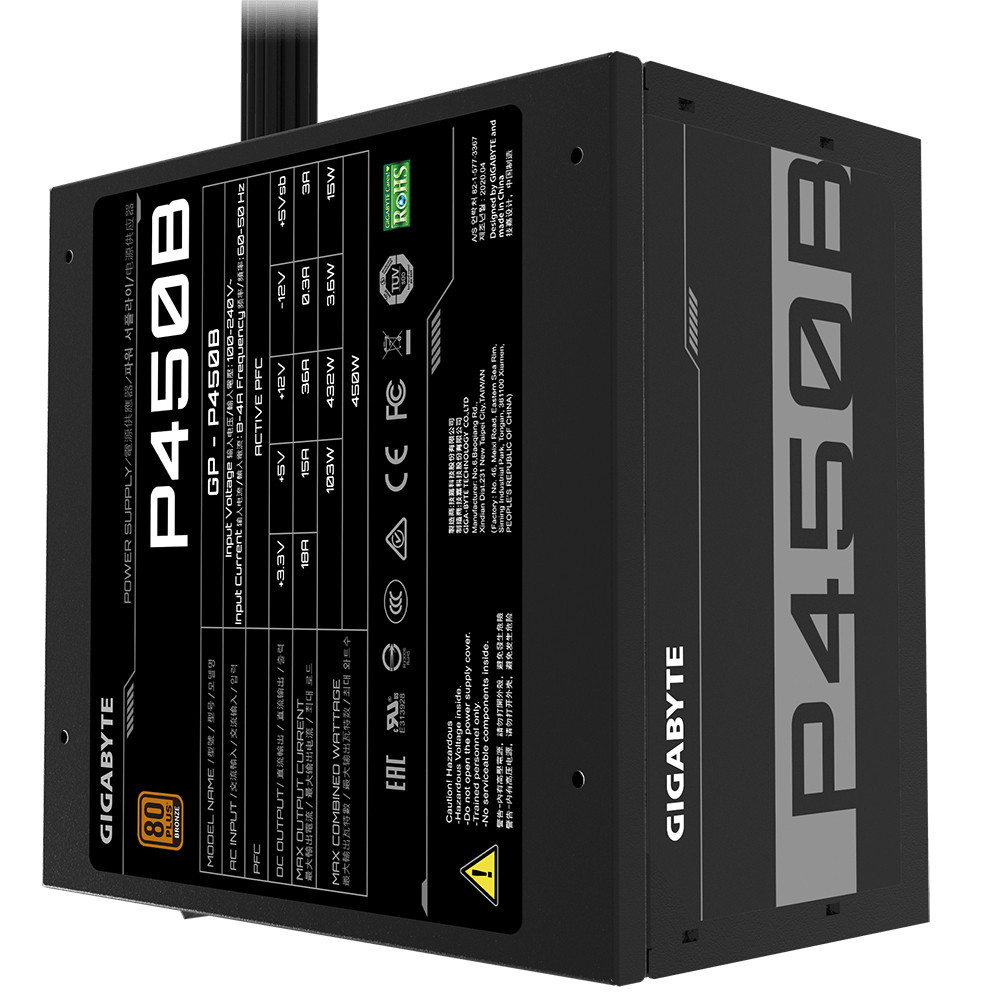 GIGAL040161 GIGABYTE P450B - 450W - 80+ BRONZE - 3ANS