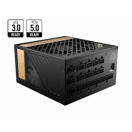 MSIAL040572 MSI MEG AI1300P PCIE5 - ATX 3.0 - 1300W - 80+ PLATINUM - SUPPORT PCIE 5.0