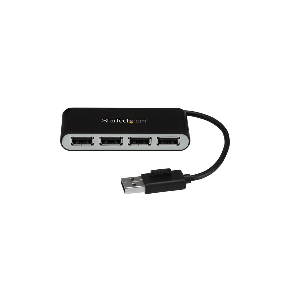STAHU045693 Hub USB 2.0 portable à 4 ports avec câble intégré STAHU045693 Hub USB 2.0 portable à 4 ports avec câble intégré