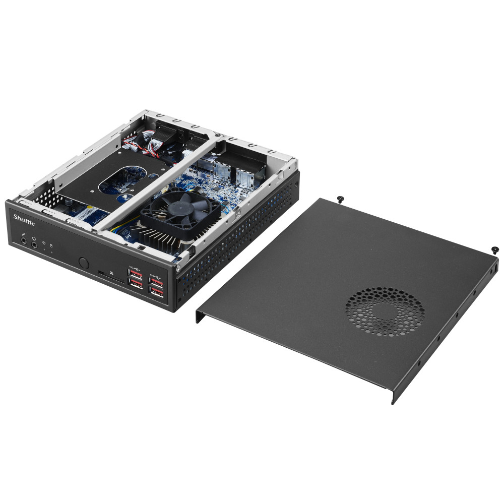 SHUBB041340 Shuttle DH32U5 Slim-PC barebone   Core i5 1135G7   4x HDMI - 2x LAN - RS232   90