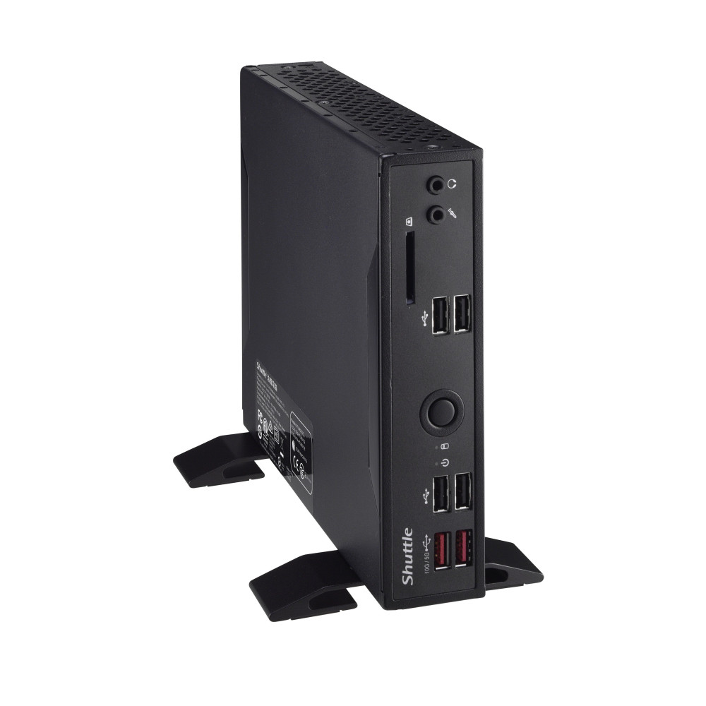 SHUBB041334 Shuttle DS20U3V2 Slim-PC fanless barebone   Core i3 10110U   2x LAN - RS232 - VG