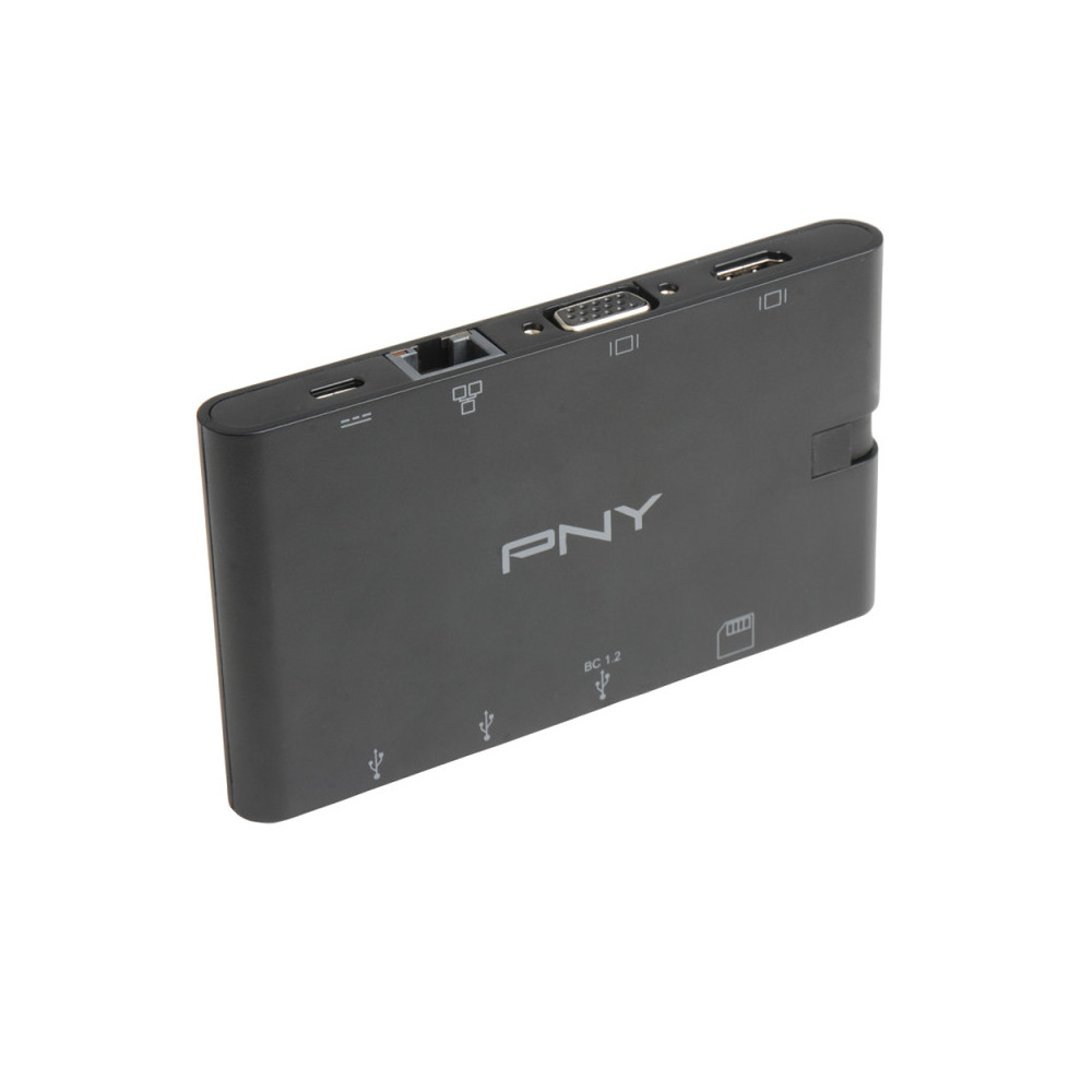 PNYUS040157 PNY MINI STATION D'ACCUEIL USB - USB-C - HDMI - RJ45 - VGA - SD - MICRO SD