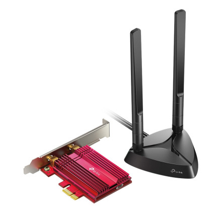 TPLWI039570 TP-LINK Carte réseau PCIe sans fil Wi-Fi 6 avec Bluetooth 5.0 + 2 antennes multidirectionnelles à base aimantée