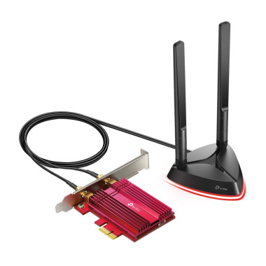 TPLWI039570 TP-LINK Carte réseau PCIe sans fil Wi-Fi 6 avec Bluetooth 5.0 + 2 antennes multidirectionnelles à base aimantée