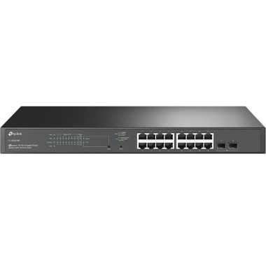 TPLSW043216 TP-LINK Switch Smart Manageable 18 ports 10 100 1000 Mbps PoE+ (Budget 150 W) + 2 logements SFP 1 Gigabit