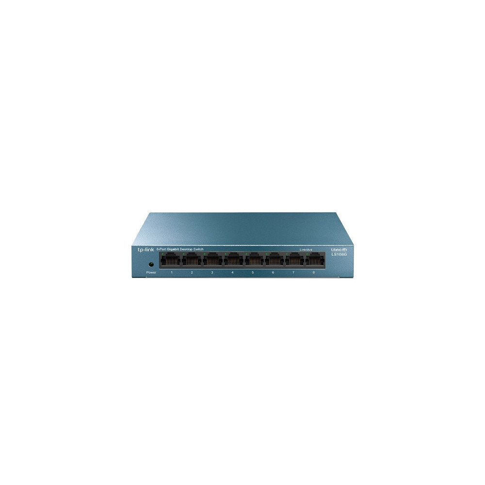 TPLSW043412 TP-LINK Switch Gigabit 8 ports 10 100 1000 Mbps - Boîtier métal (Green) TPLSW043412 TP-LINK Switch Gigabit 8 ports 10 100 1000 Mbps - Boîtier métal (Green)