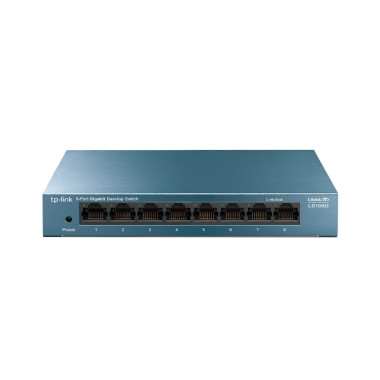 TPLSW043412 TP-LINK Switch Gigabit 8 ports 10 100 1000 Mbps - Boîtier métal (Green)