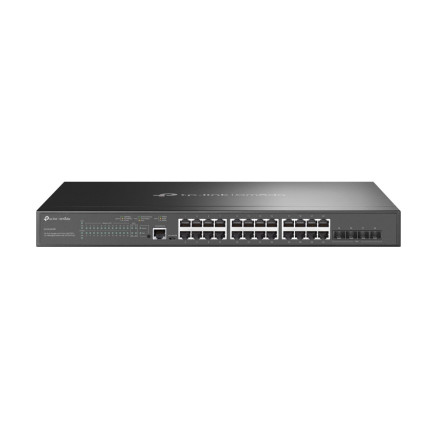 TPLSW044695 TP-LINK Omada Switch 24 ports 10 100 1000 PoE+ (384W) + 4 x 10 Gigabit emplacement SFP+