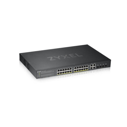 ZYXSW045191 Zyxel switch 24 Ports Gérable GbE 10 100 1000Base-T 4 emp SFP PoE+ (375 W)
