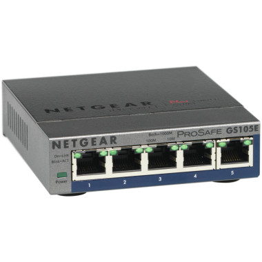 NETSW034318 GS105E Switch 5p Gigabit boîtier métal