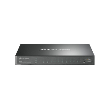 TPLSW027048 TP-LINK Switch Smart Manageable 8 ports 10 100 1000 Mbps PoE+ (Budget 58 W) + 2 logements SFP 1 Gigabit