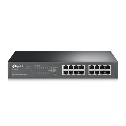 TPLSW032327 TP-LINK Switch 16 ports Gigabit 10 100 1000 Mbps dont 8 ports PoE+ (Budget 110 W) - Rackable