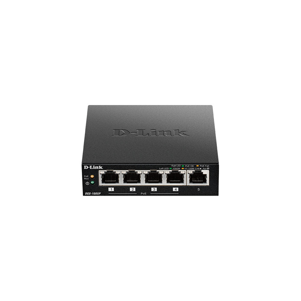 DLISW038049 DGS-1005P Switch de bureau Gigabit 5p dont 4 POE budget 52W