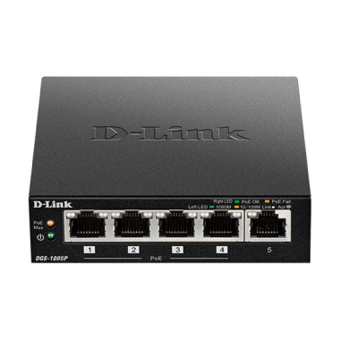 DLISW038049 DGS-1005P Switch de bureau Gigabit 5p dont 4 POE budget 52W