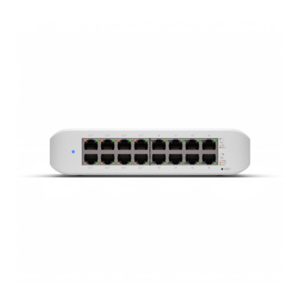 UBISW038618 UBIQUITI Switch 16 ports 10 100 1000 (dont 8 PoE+) Budget 45 Watts