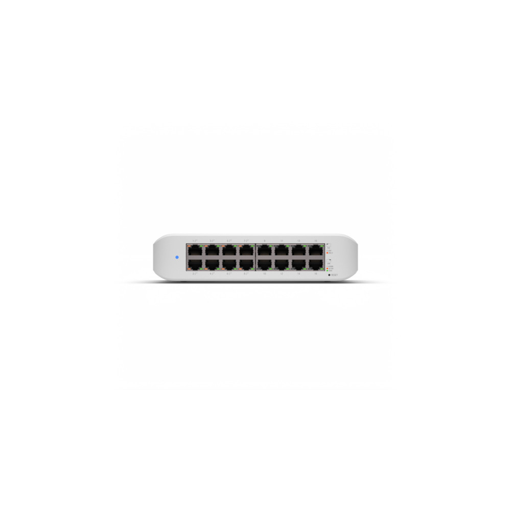 UBISW038618 UBIQUITI Switch 16 ports 10 100 1000 (dont 8 PoE+) Budget 45 Watts UBISW038618 UBIQUITI Switch 16 ports 10 100 1000 (dont 8 PoE+) Budget 45 Watts