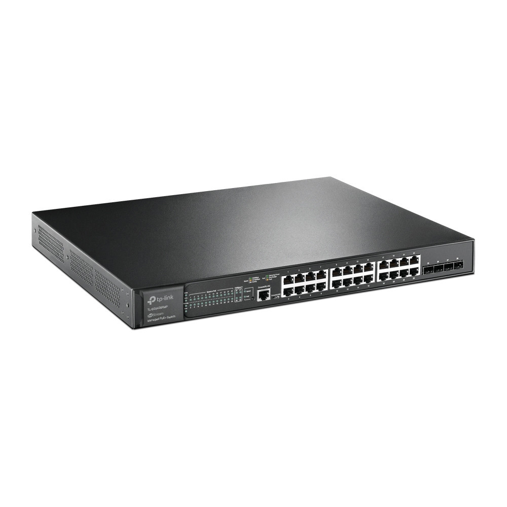 TPLSW039805 TP-LINK Omada Switch 24 ports 10 100 1000 PoE+ (384W) + 4 x 10 Gigabit emplacement SFP+