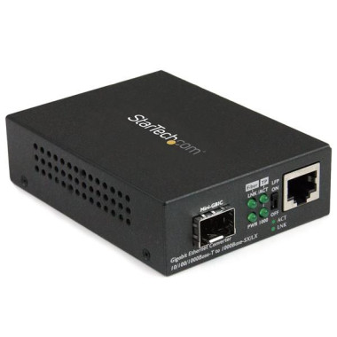 STASW042399 Convertisseur de média Gigabit Ethernet fibre optique avec slot SFP ouvert.