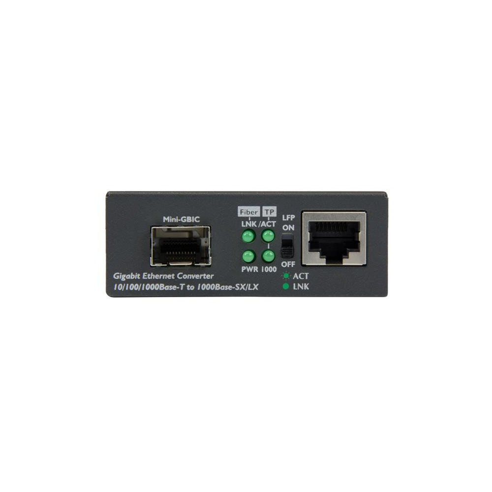 STASW042399 Convertisseur de média Gigabit Ethernet fibre optique avec slot SFP ouvert.