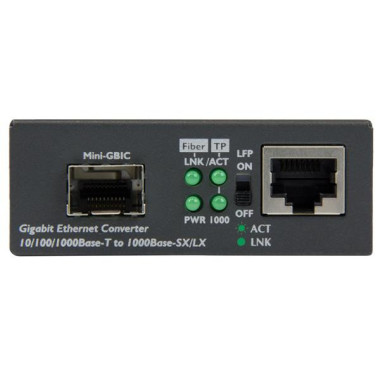 STASW042399 Convertisseur de média Gigabit Ethernet fibre optique avec slot SFP ouvert.