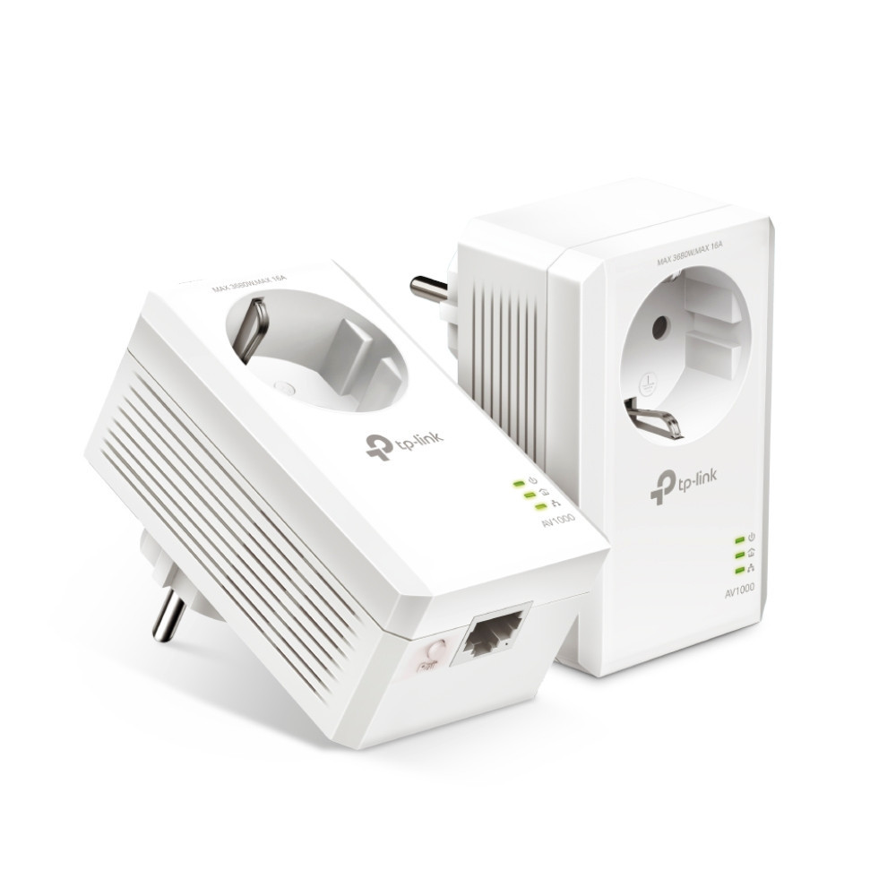 TPLCR042891 TP-LINK kit de 2 CPL 1000 Mbps avec 1 port Gigabit Ethernet + prise électrique TPLCR042891 TP-LINK kit de 2 CPL 1000 Mbps avec 1 port Gigabit Ethernet + prise électrique