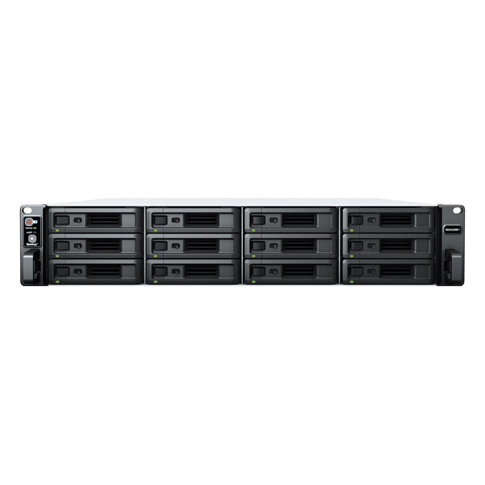 SYNBT041355 RS2423RP+ Boîtier NAS Rack 2U pour 12 DD 3.5 2.5p 3.33 3.6GHz 4Core 64bits 8Go 2