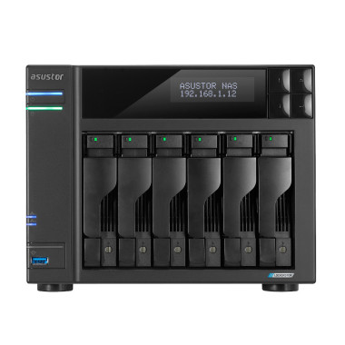 ASTBT041413 AS6706T NAS 6 baies 2.0 2.9 GHz QC 8Go - 2 LAN 2.5GbE - USB3.2 - 4 slots M.2 NVM