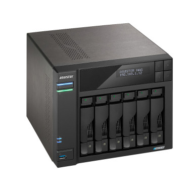 ASTBT041413 AS6706T NAS 6 baies 2.0 2.9 GHz QC 8Go - 2 LAN 2.5GbE - USB3.2 - 4 slots M.2 NVM