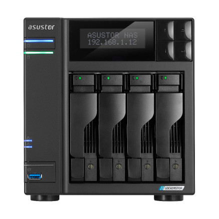 ASTBT041412 AS6704T NAS 4 baies 2.0 2.9 GHz QC 4Go - 2 LAN 2.5GbE - USB3.2 - 4 slots M.2 NVM