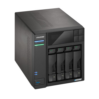 ASTBT041412 AS6704T NAS 4 baies 2.0 2.9 GHz QC 4Go - 2 LAN 2.5GbE - USB3.2 - 4 slots M.2 NVM