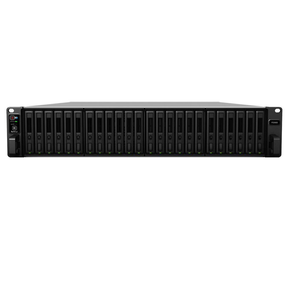 SYNBT037461 FS3600 NAS Full Flash 24emp. 2.1 2.7GHz 12 Core 16Go 4LAN GbE + 2 10GbE SYNBT037461 FS3600 NAS Full Flash 24emp. 2.1 2.7GHz 12 Core 16Go 4LAN GbE + 2 10GbE