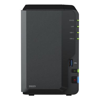 SYNBT040921 DS223 Bt NAS pour 2 DD 3.5 2.5p 1.7GHz QCore 2Go