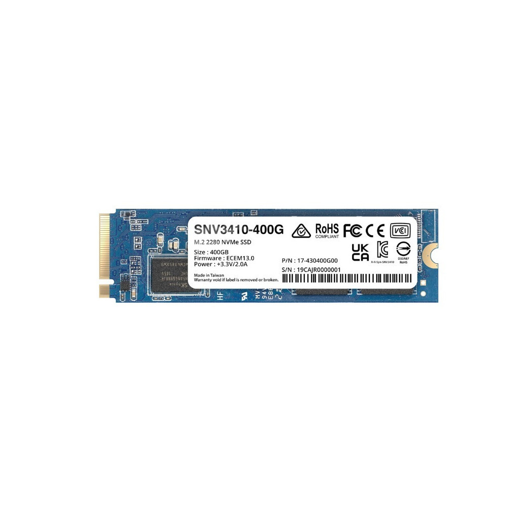 SYNDD038695 SNV3410-400G M.2 2280 400Go NVMe PCIe pour NAS Synology SYNDD038695 SNV3410-400G M.2 2280 400Go NVMe PCIe pour NAS Synology