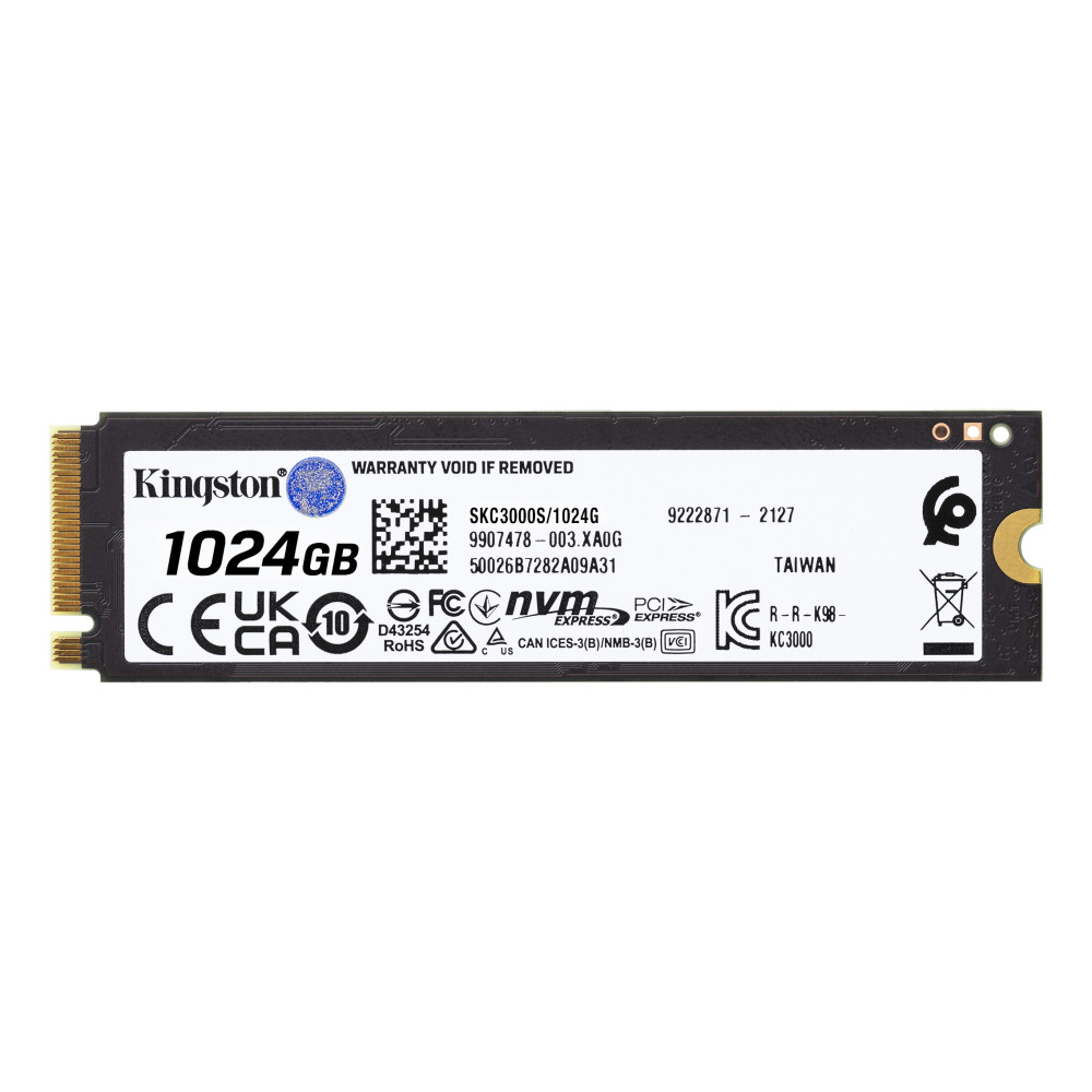 KNGDD038887 KINGSTON KC3000 1024GO SSD M.2 2280 NVME PCIE