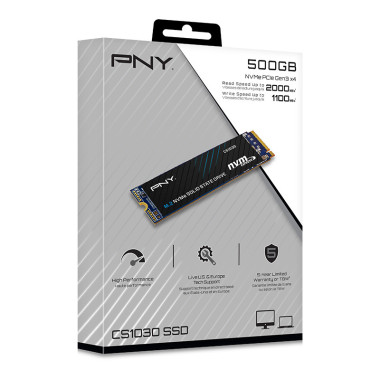 PNYDD039718 PNY CS1030 M.2 NVME 500Go - PCIE GEN3 X4 - 2000 1100MBPS