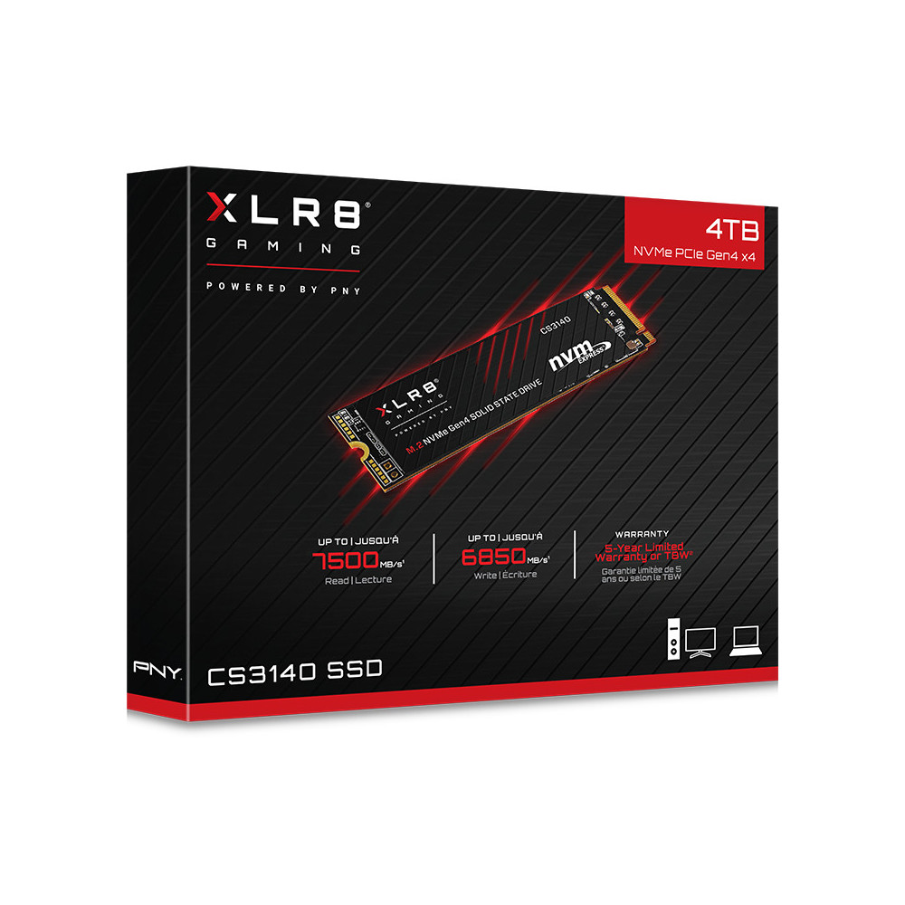 PNYDD042380 PNY XLR8 CS3140 4To - M.2 NVME GEN4 X4 - 7500 6850 MBPS