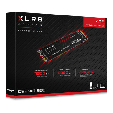 PNYDD042380 PNY XLR8 CS3140 4To - M.2 NVME GEN4 X4 - 7500 6850 MBPS