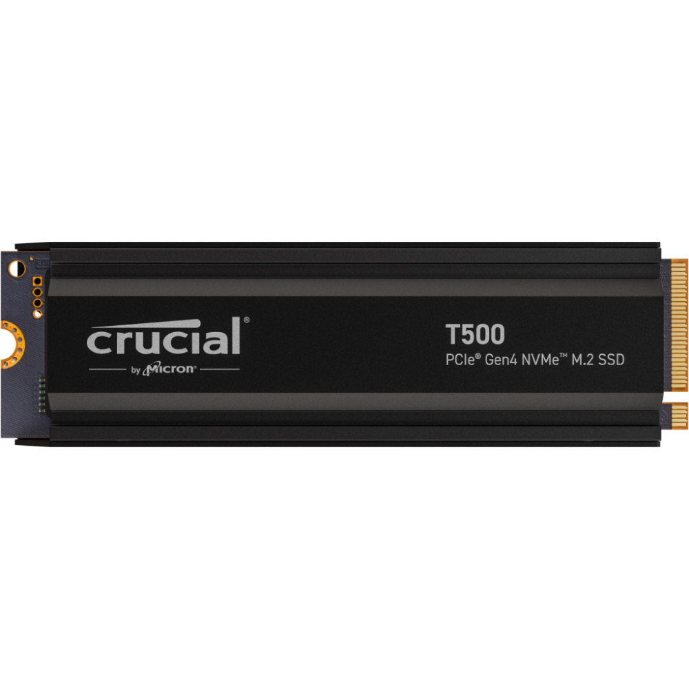 CRUDD043300 Crucial® T500 2TB PCIe Gen4 NVMe M.2 SSD with heatsink CRUDD043300 Crucial® T500 2TB PCIe Gen4 NVMe M.2 SSD with heatsink