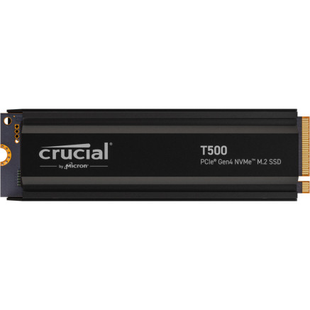 CRUDD043299 Crucial® T500 1TB PCIe Gen4 NVMe M.2 SSD with heatsink
