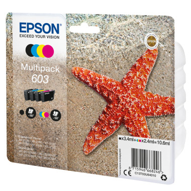 EPSCO039727 Epson série 603 Multipack Noir + 3 couleurs