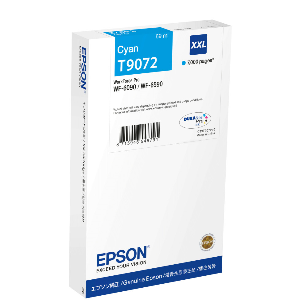 EPSCO037012 Cartouche Epson T9072 Cyan XXL EPSCO037012 Cartouche Epson T9072 Cyan XXL