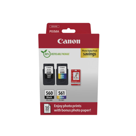CANCO045466 Multipack PG-560+CL-561 noir et couleurs + PVP