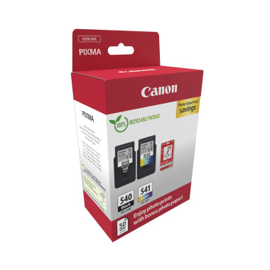 CANCO045397 Pack Cartouches PG-540+CL-541 noir et couleurs + Paipier Value