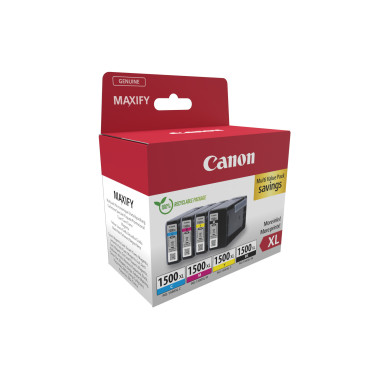 CANCO045336 MutPack Encre PGI-1500XL Noire + 3 Couleurs CMY