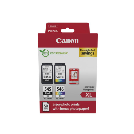 CANCO045190 Pack PG-545XL + CL-546XL + Papier photo PVB