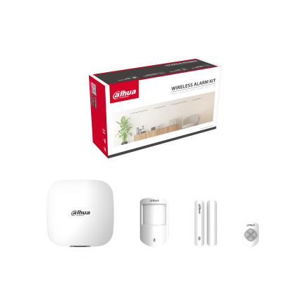 DAHALR42348 DAH KIT ALARME Filaire WiFi 4G Hub PIR Detecteur Porte Sans Fil Telecommande App
