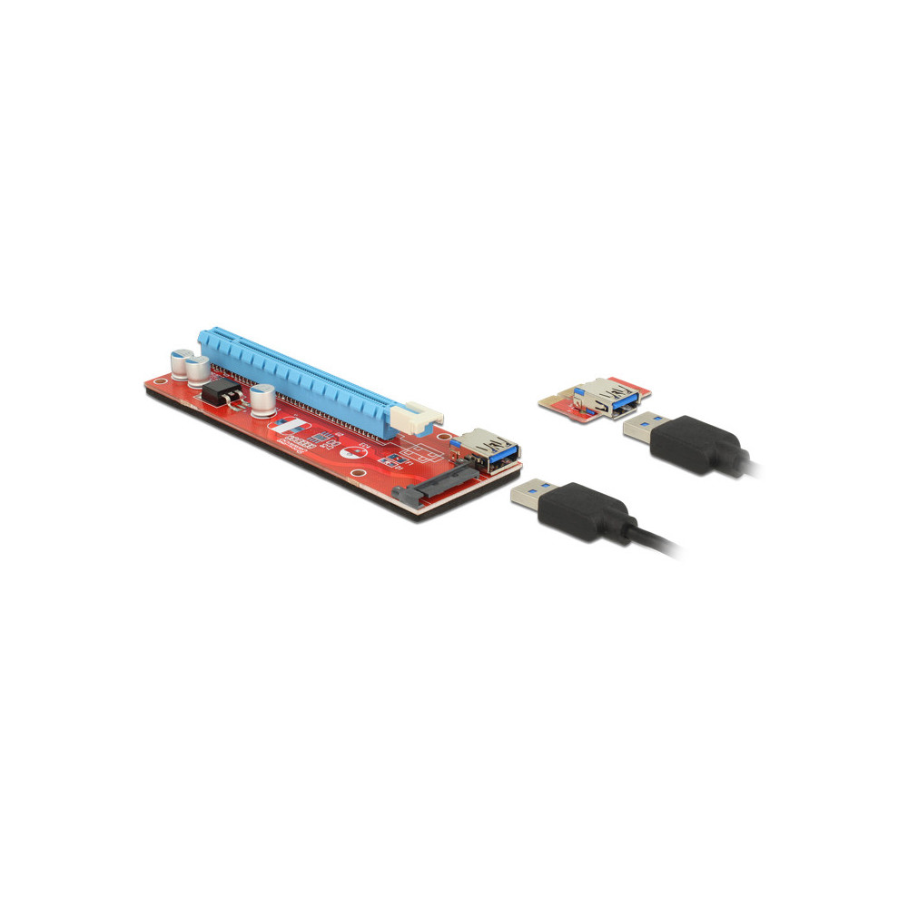 NONCT038819 DELOCK RISER CART PCIEx1 VERS PCIE X16 - SATA - USB3.0 NONCT038819 DELOCK RISER CART PCIEx1 VERS PCIE X16 - SATA - USB3.0